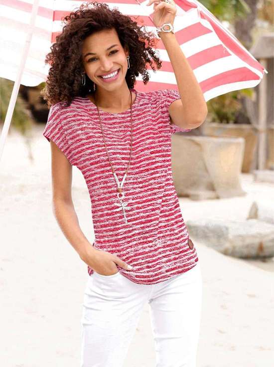 красный-экрю-полосатый