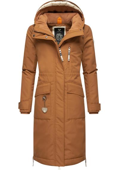 Зимнее пальто, уличная куртка на теплой подкладке с капюшоном.
