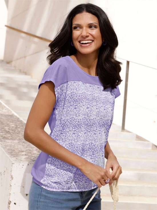 лаванда-экрю-с рисунком