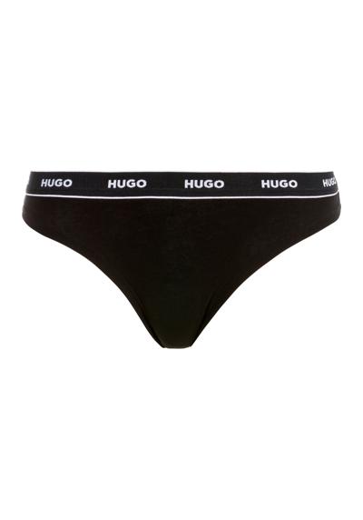 Трусы с надписью BOSS на поясе. THONG STRIPE PYP 10