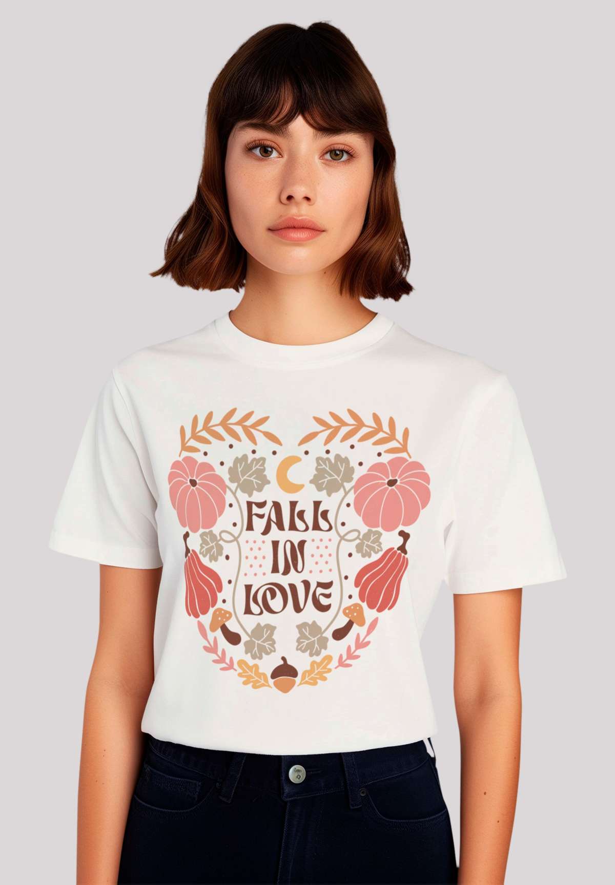 футболка Fall in love heart