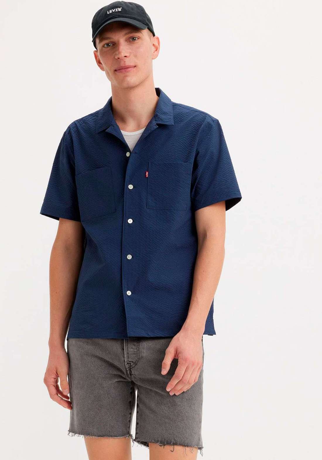 Рубашка с коротким рукавом THE STANDARD CAMP SHIRT BLUES