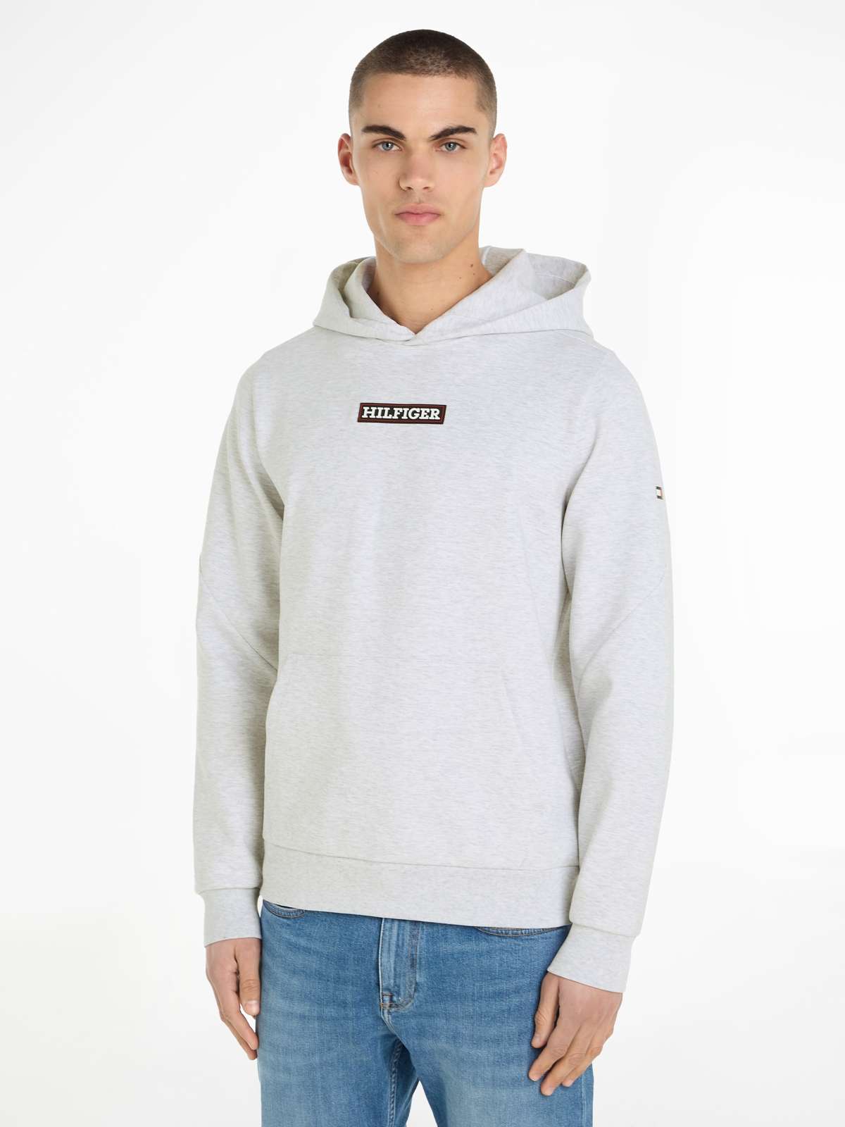 Худи с принтом Hilfiger на груди. GRAPHIC HOODY