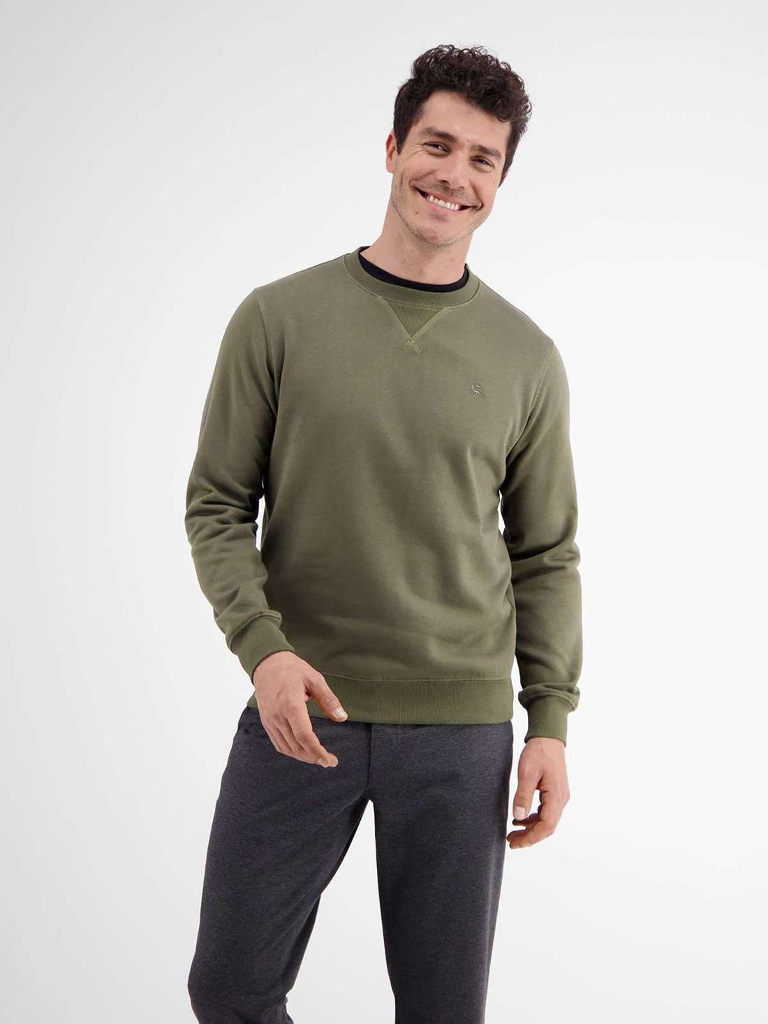 толстовка LERROS Leichter Sweater in Strukturqualität
