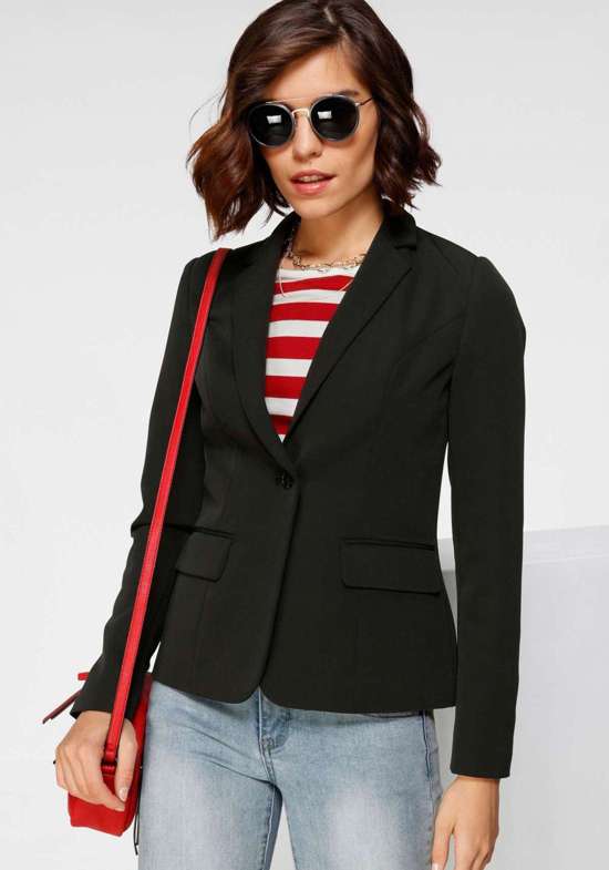 schwarz (Blazer aus nachhaltigem Material)