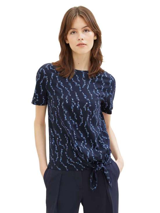 navy mid blue heart print