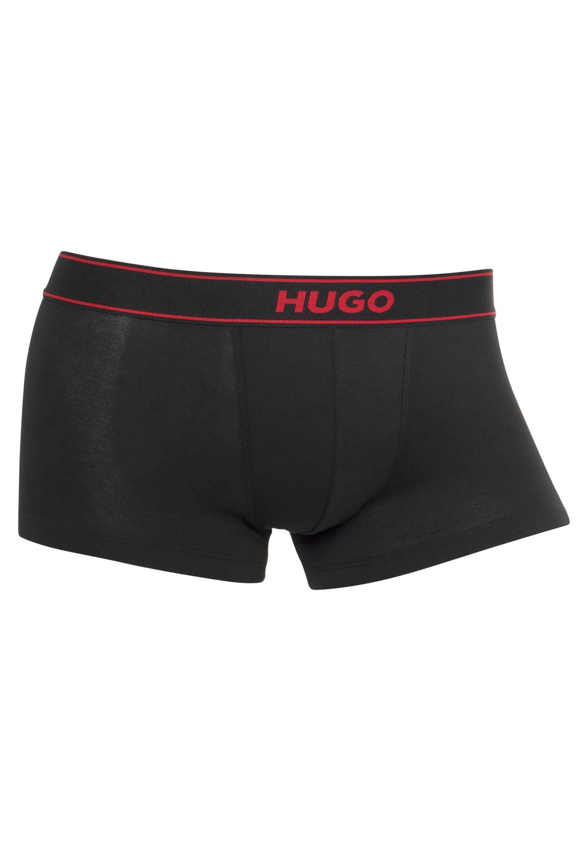 Боксеры с надписью логотипа HUGO сбоку на штанине.