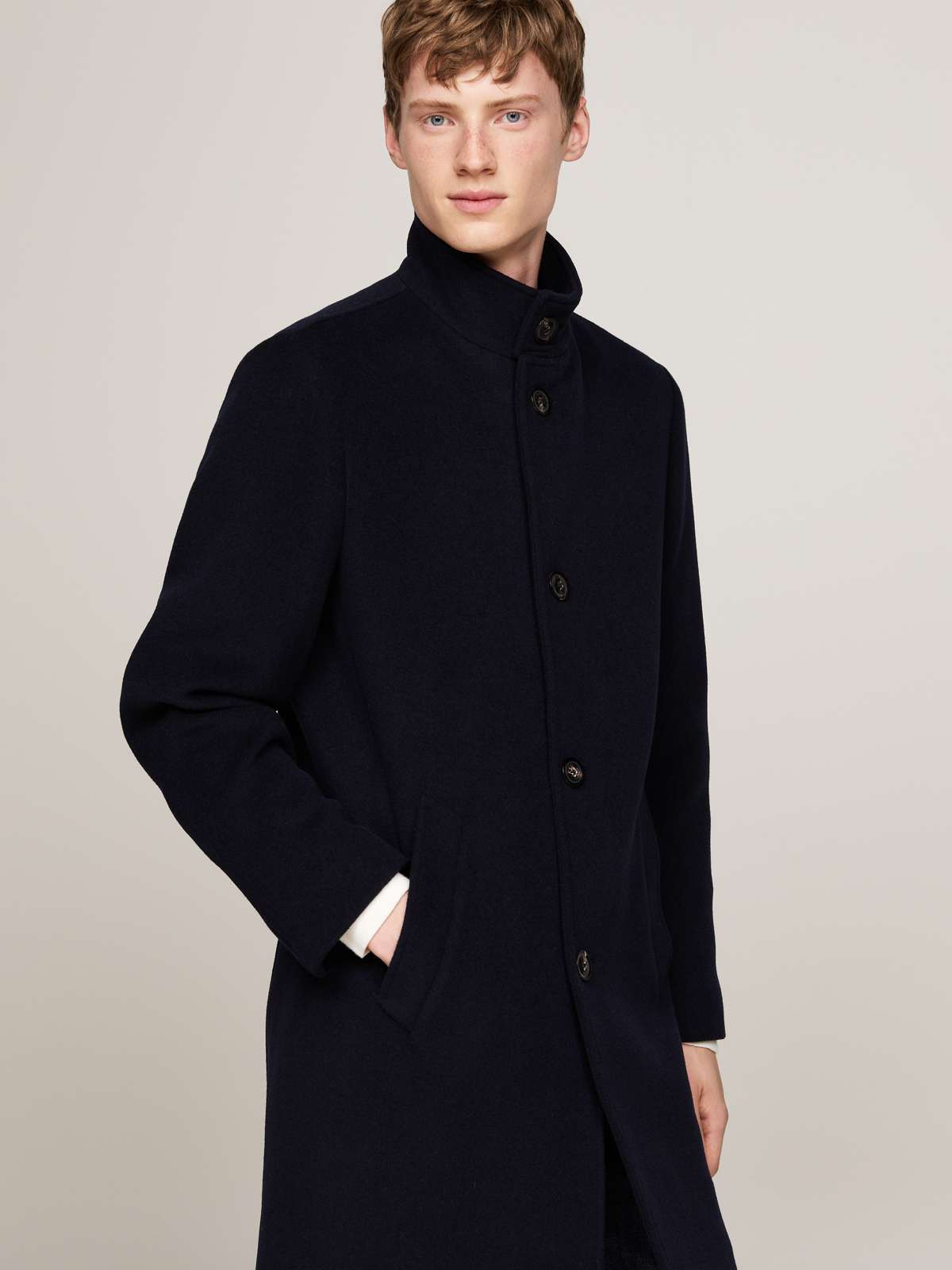 Шерстяное пальто DC STAND COLLAR WOOL MIX COAT