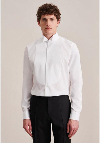 Рубашка под смокинг, стандартная, с удлиненными рукавами, воротник с клапаном, однотонная