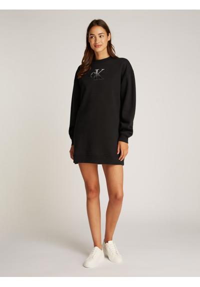 Платье-свитшот с вышивкой логотипа EMBROIDERED MONOLOGO CREW DRESS