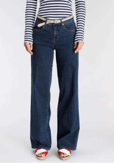 Широкие джинсы (комплект, 2 шт., с поясом), с модным плетеным поясом --- НОВЫЙ БРЕНД!