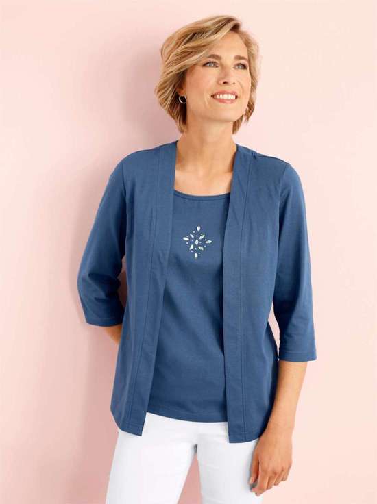 синий джинсовый