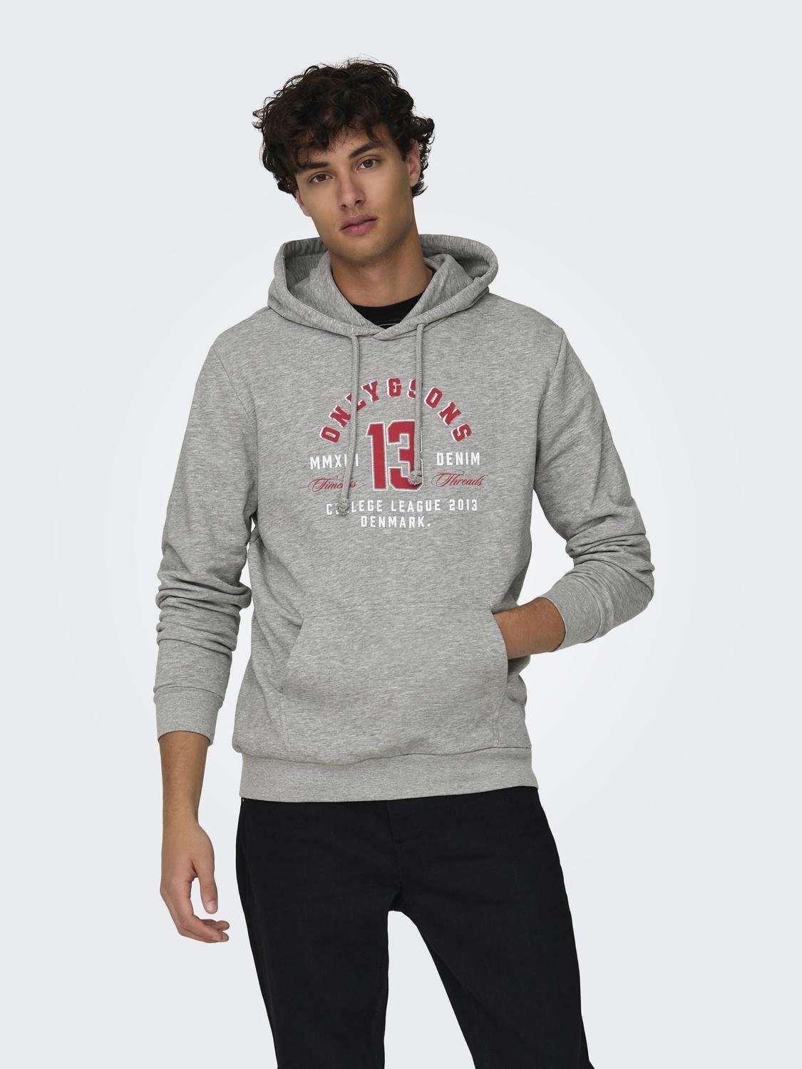 Толстовка с капюшоном ONSLENNY REG VINTAGE PRINT HOOD SWEAT