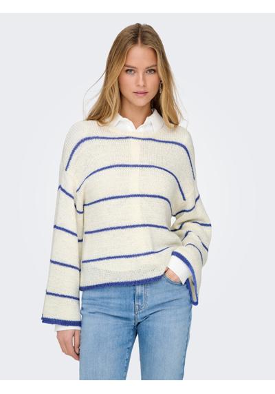 Свитер с круглым вырезом ONLGEENA 7/8 STRIPE O-NECK KNT NCA