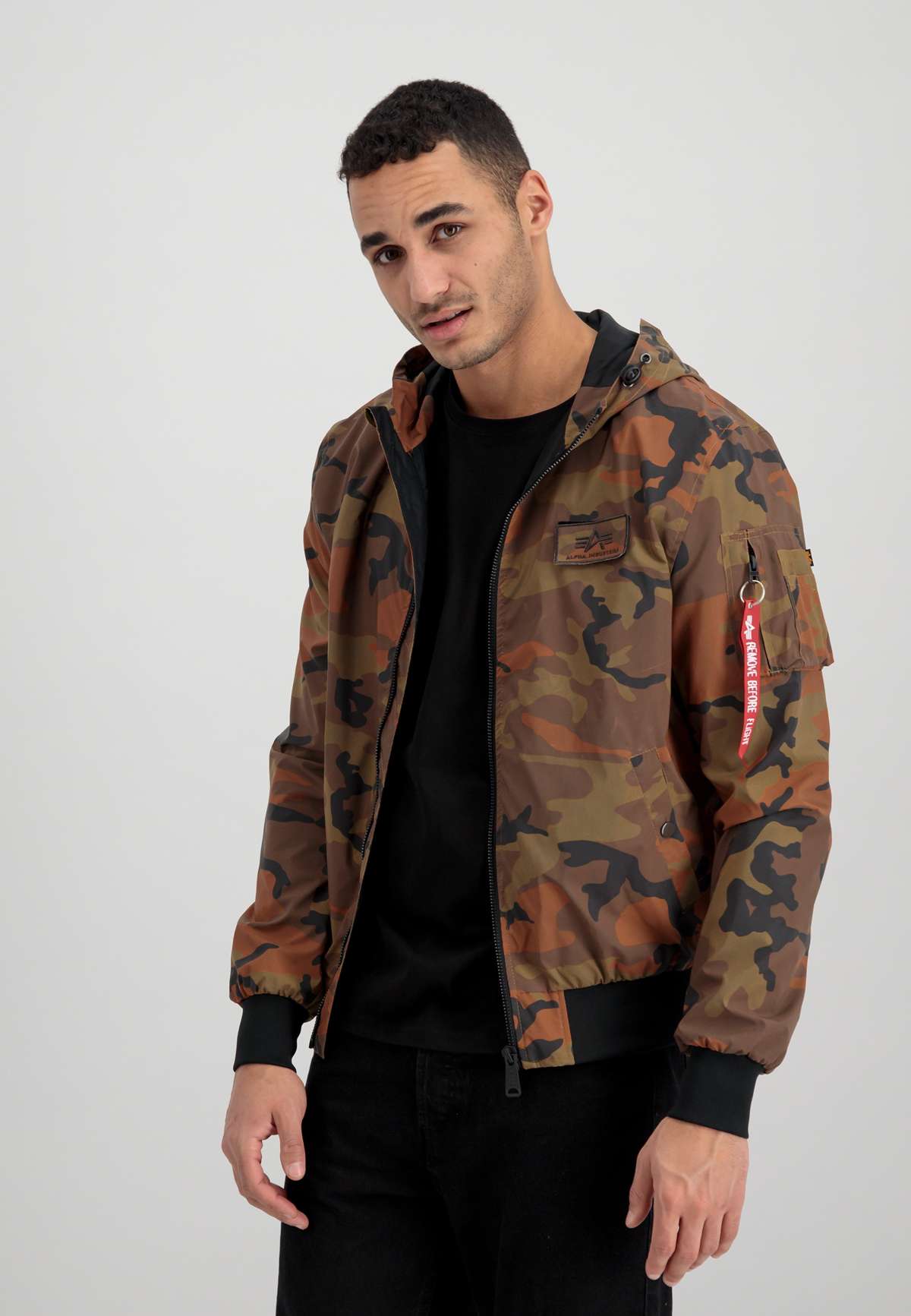 Куртка-бомбер Men - Bomber Jackets MA-1 LW Hooded Refl. Camo