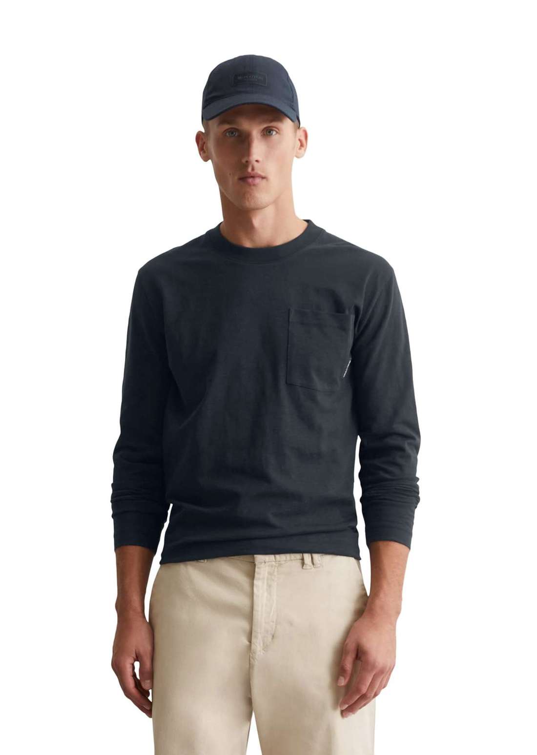 Рубашка с длинным рукавом in Heavy-Slub-Jersey-Qualität