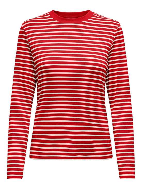 Cloud Dancer Stripes:Mars red