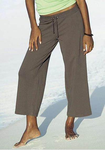 Пляжные брюки 7/8, из мягкого трикотажа, широкие, спортивные, расслабляющие.