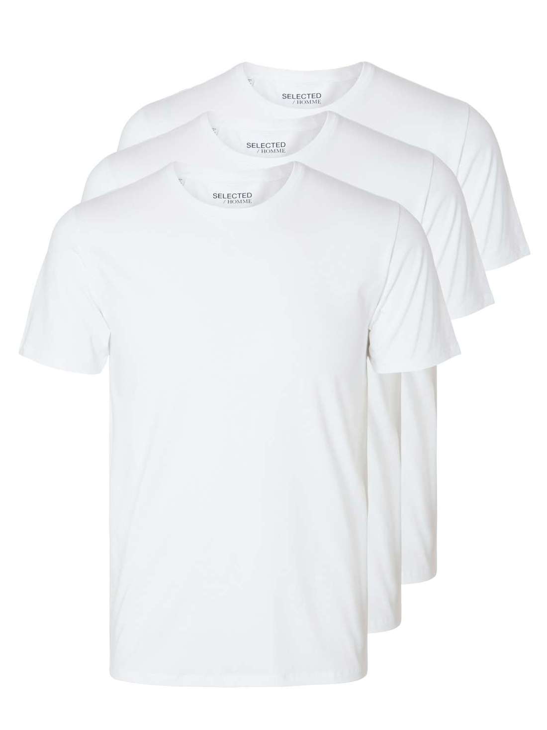 футболка SLHROLAND SS O-NECK TEE 3-PACK NOOS