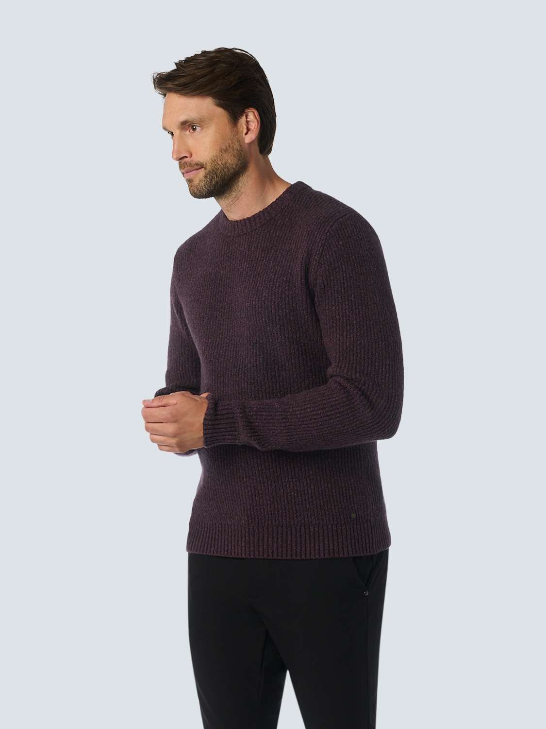 Свитер с круглым вырезом No Excess Weicher Stretch-Pullover