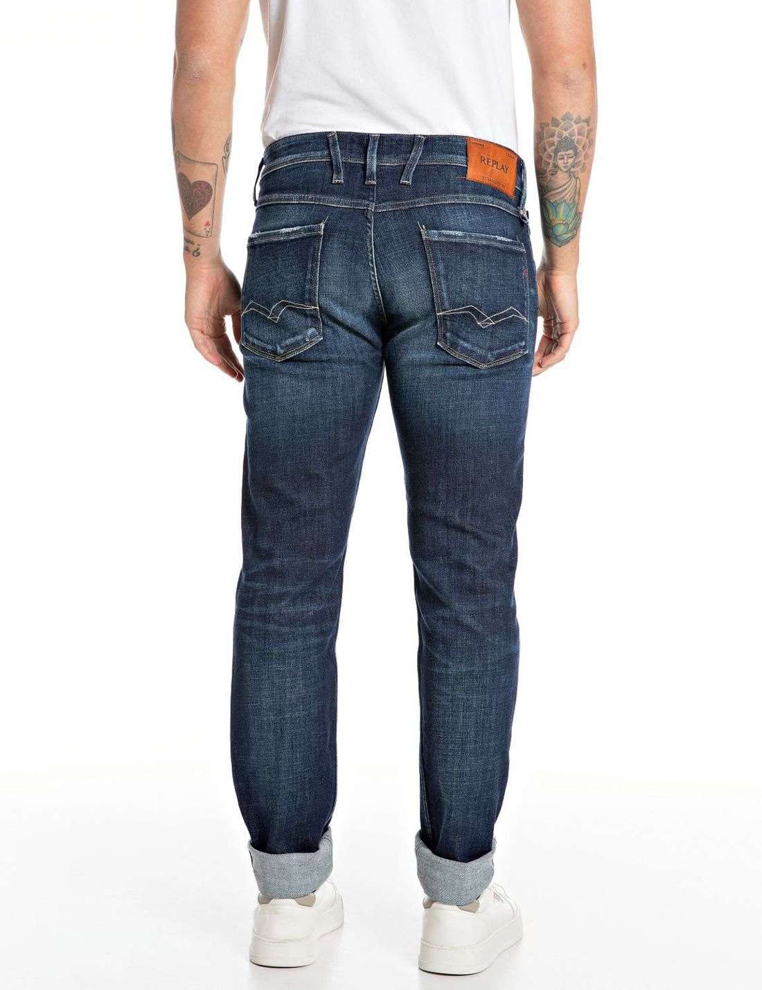 Джинсы узкого кроя ANBASS Jeans