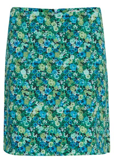 blue green multi flower aop