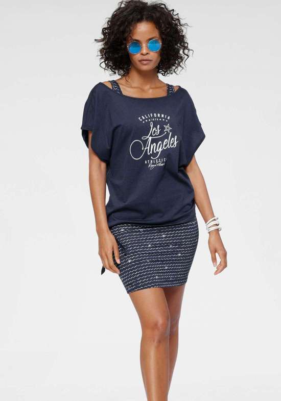 морской синий-белый