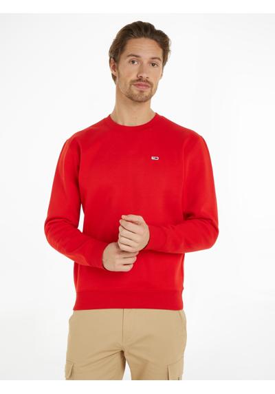 Толстовка с логотипом бренда на груди. TJM REGULAR FLEECE C NECK