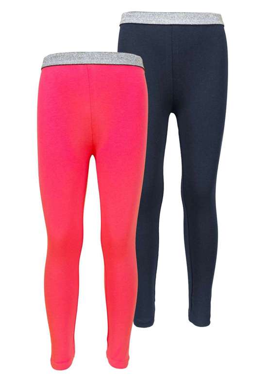 Леггинсы (2 шт.) с блестящими манжетами