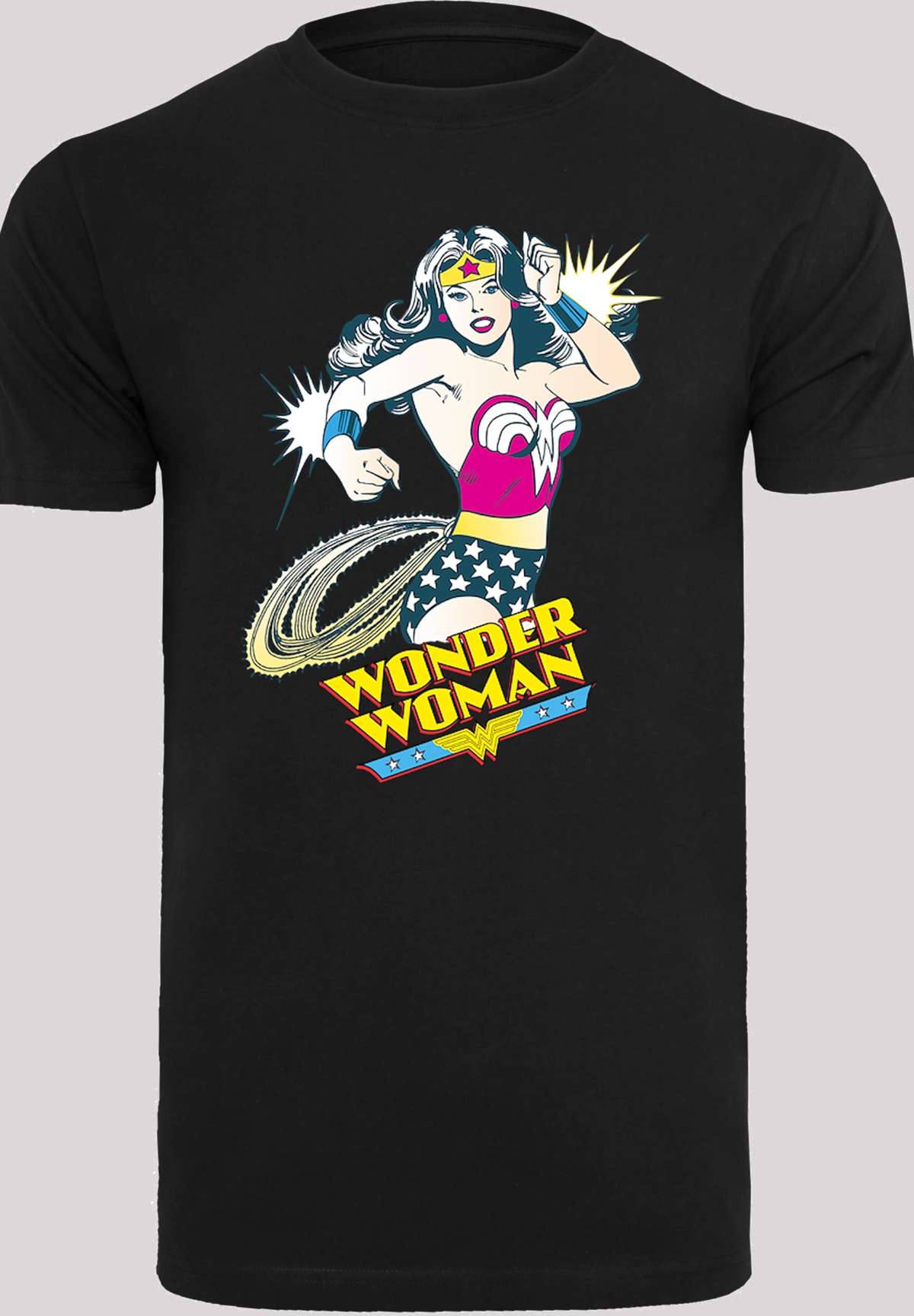 Рубашка с коротким рукавом»Herren Wonder Woman Lasso -BLK with T-Shirt Round Neck«