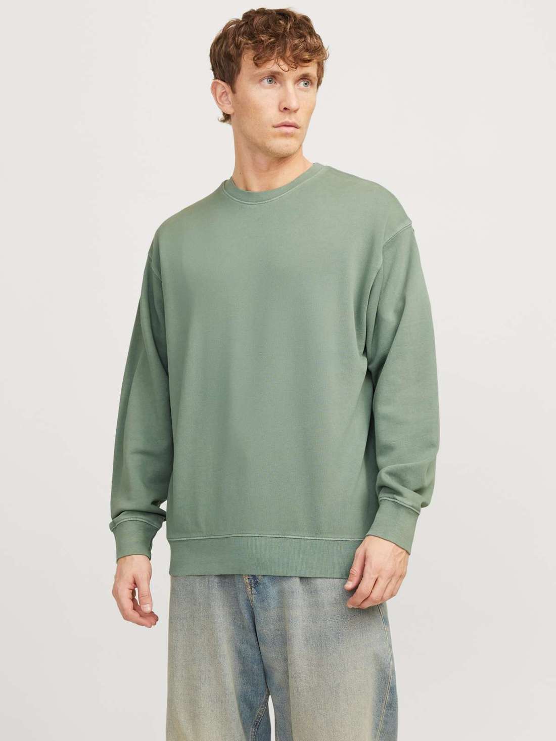Толстовка с ребристыми манжетами JJECHARGE FADED SWEAT CREW NECK NOOS