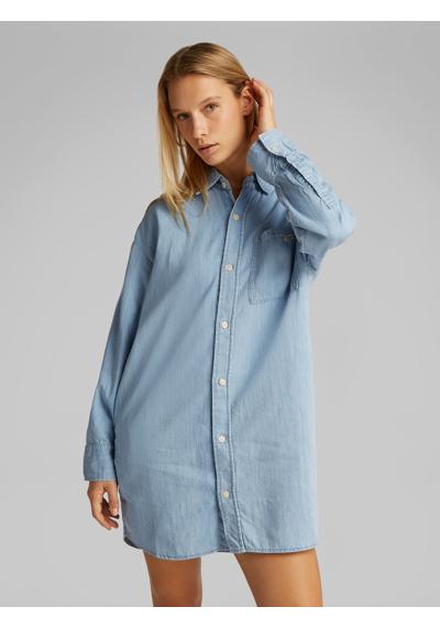 Джинсовое платье с вышивкой логотипа TENCEL LOOSE SHIRT DENIM DRESS