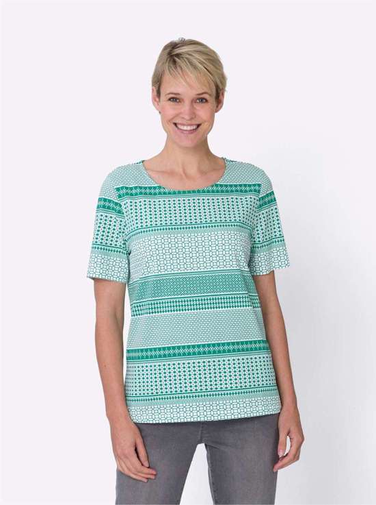 изумрудный-белый-с рисунком