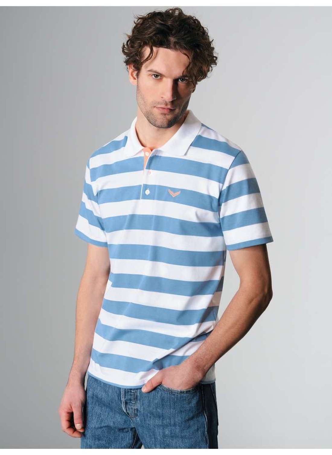 рубашка поло TRIGEMA Heavy Poloshirt mit Ringelmuster