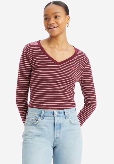Рубашка с длинными рукавами и полосатым узором ESSENTIAL HM LS VNECK