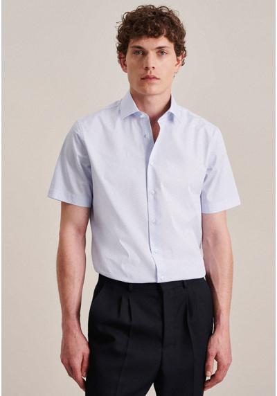 Деловая рубашка, фасонный короткий рукав с принтом воротника «Кент»
