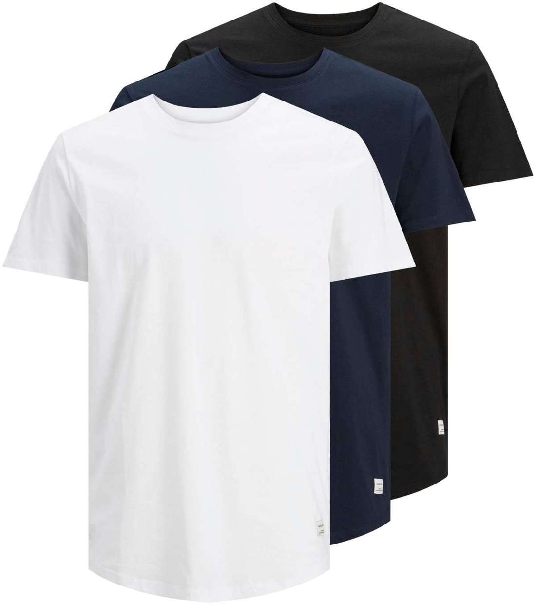 рубашка с круглым вырезом JJENOA TEE SS CREW NECK 3PK MP NOOS