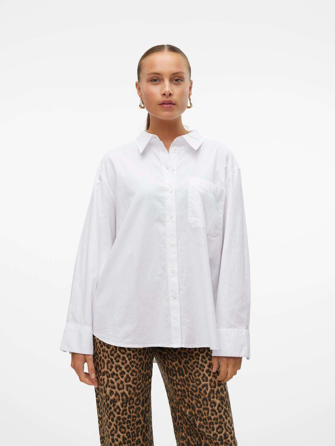 Блузка с длинными рукавами VMIDA OXFORD SHIRT WVN GA NOOS