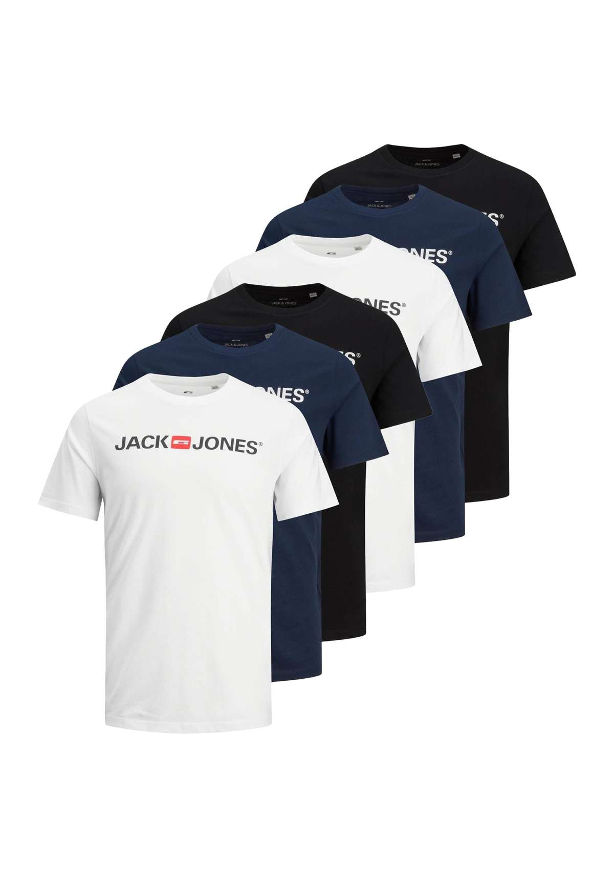 футболка T-Shirt JJECORP LOGO TEE CREW NECK 3PK 6er Pack