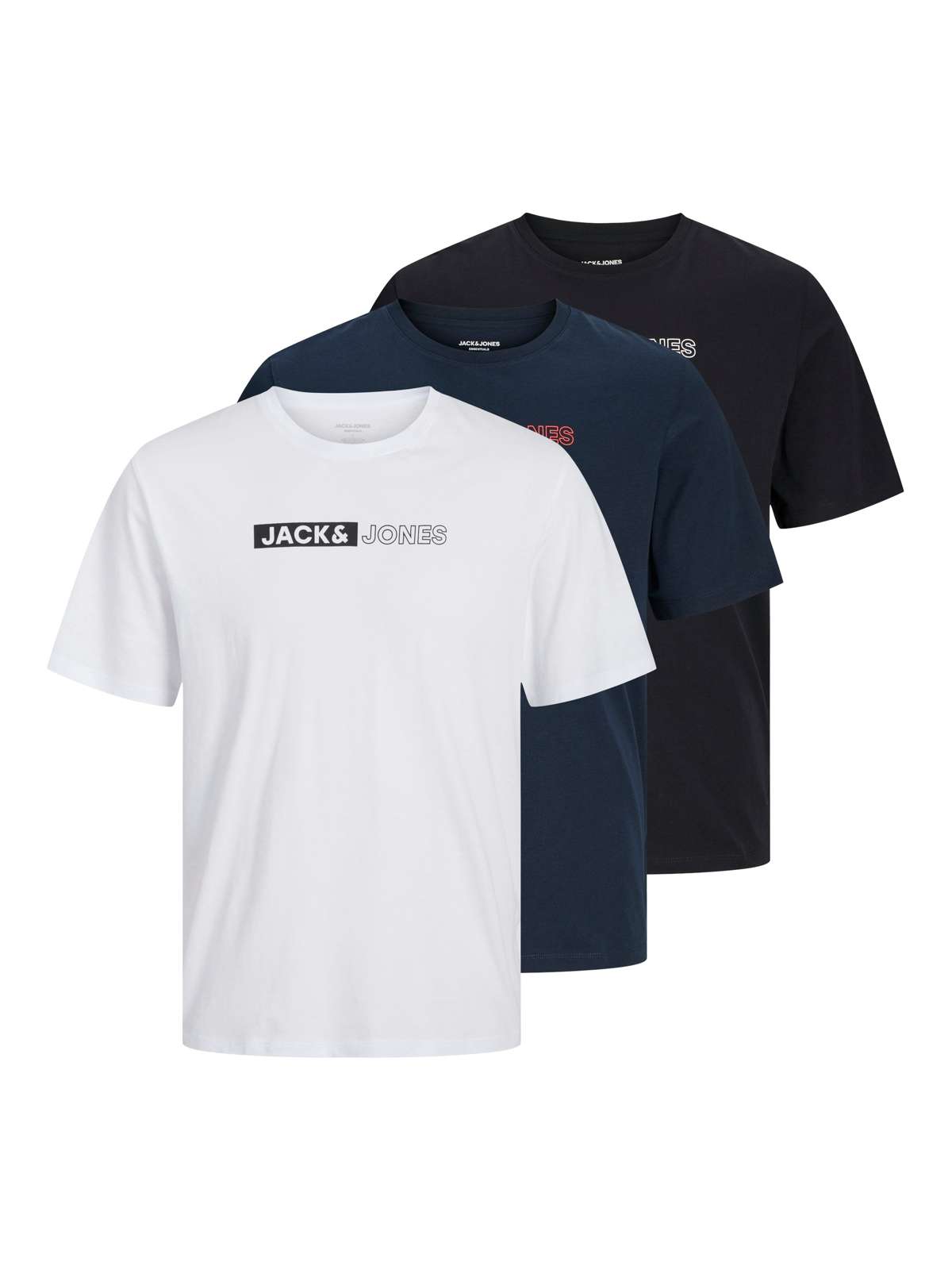 рубашка с круглым вырезом JJECORP LOGO TEE PLAYSS NECK 3PK MP PLS