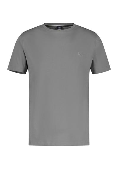 футболка LERROS Basic T-Shirt mit Logostitch, unifarben