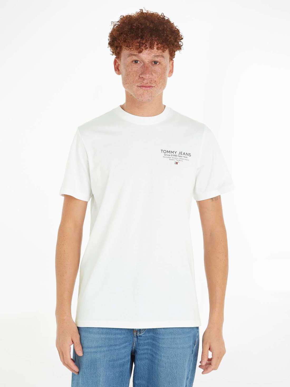 Футболка с принтом логотипа Tommy Jeans TJM SLIM ESSTNL GRAPHIC TEE EXT
