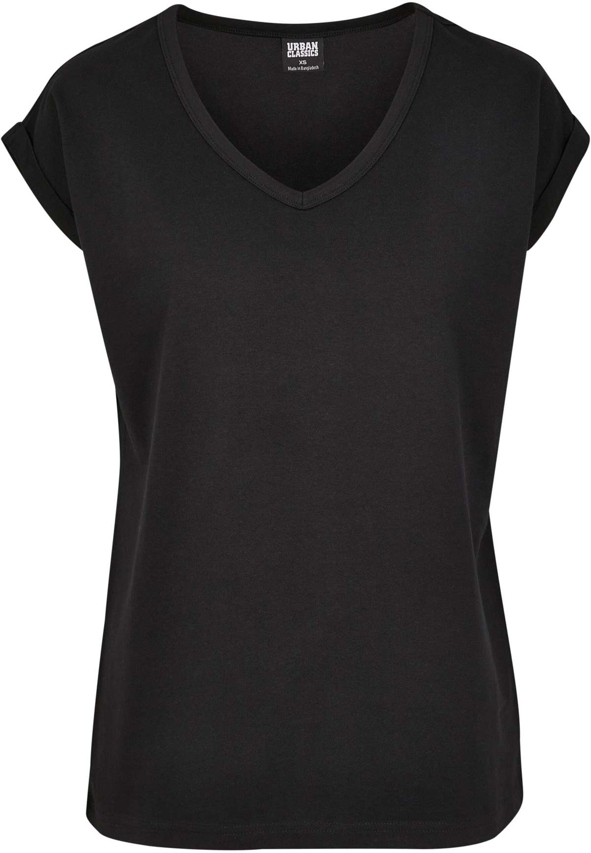 Рубашка с коротким рукавом Urban Classics Damen Ladies Round V-Neck Extended Shoulder Tee