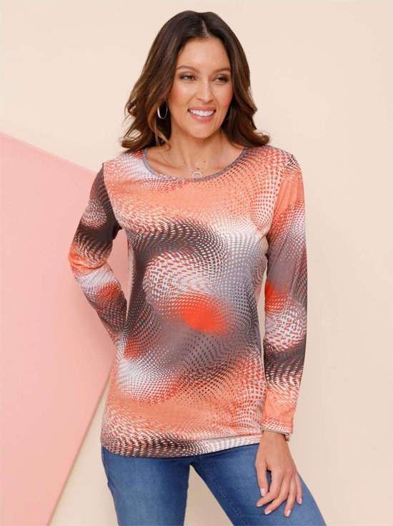 оранжевый-темно-серый-с рисунком