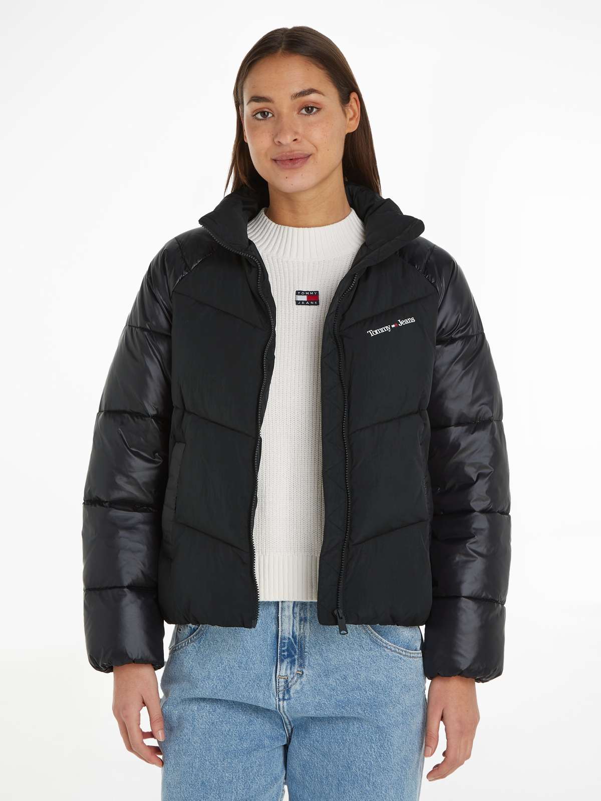 Стеганая куртка с фирменным лейблом Tommy Jeans »TJW TONAL BLOCKING PUFFER«