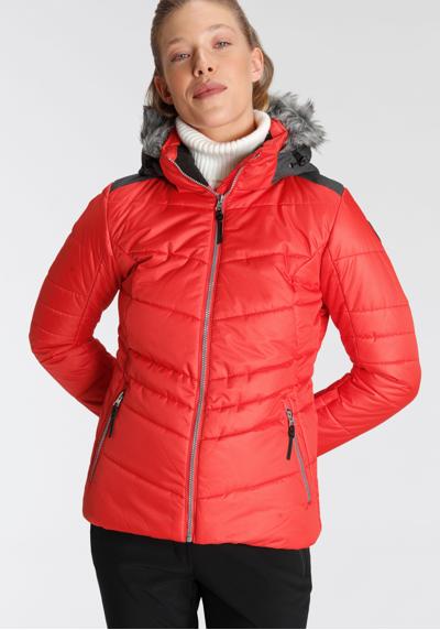 Лыжная куртка с капюшоном, водоотталкивающая, ветрозащитная и дышащая.