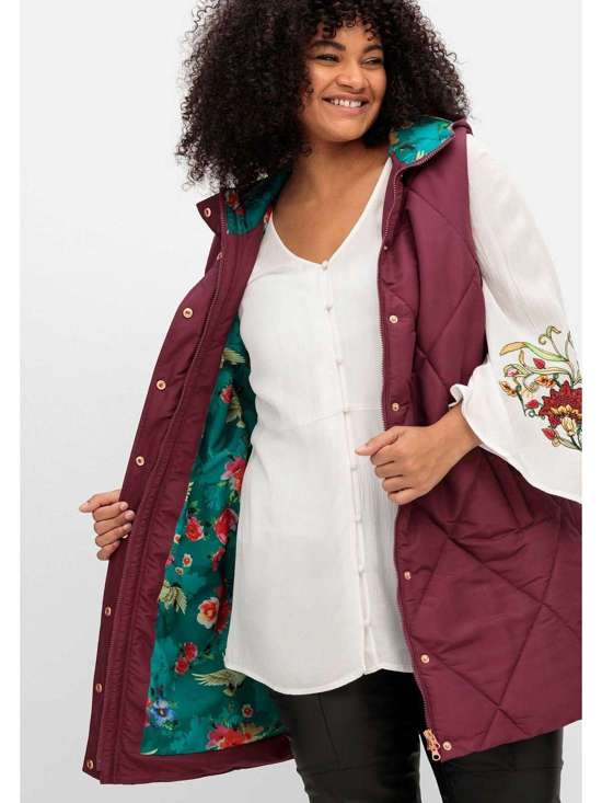 Стеганый жилет с завязывающимся поясом Große Größen