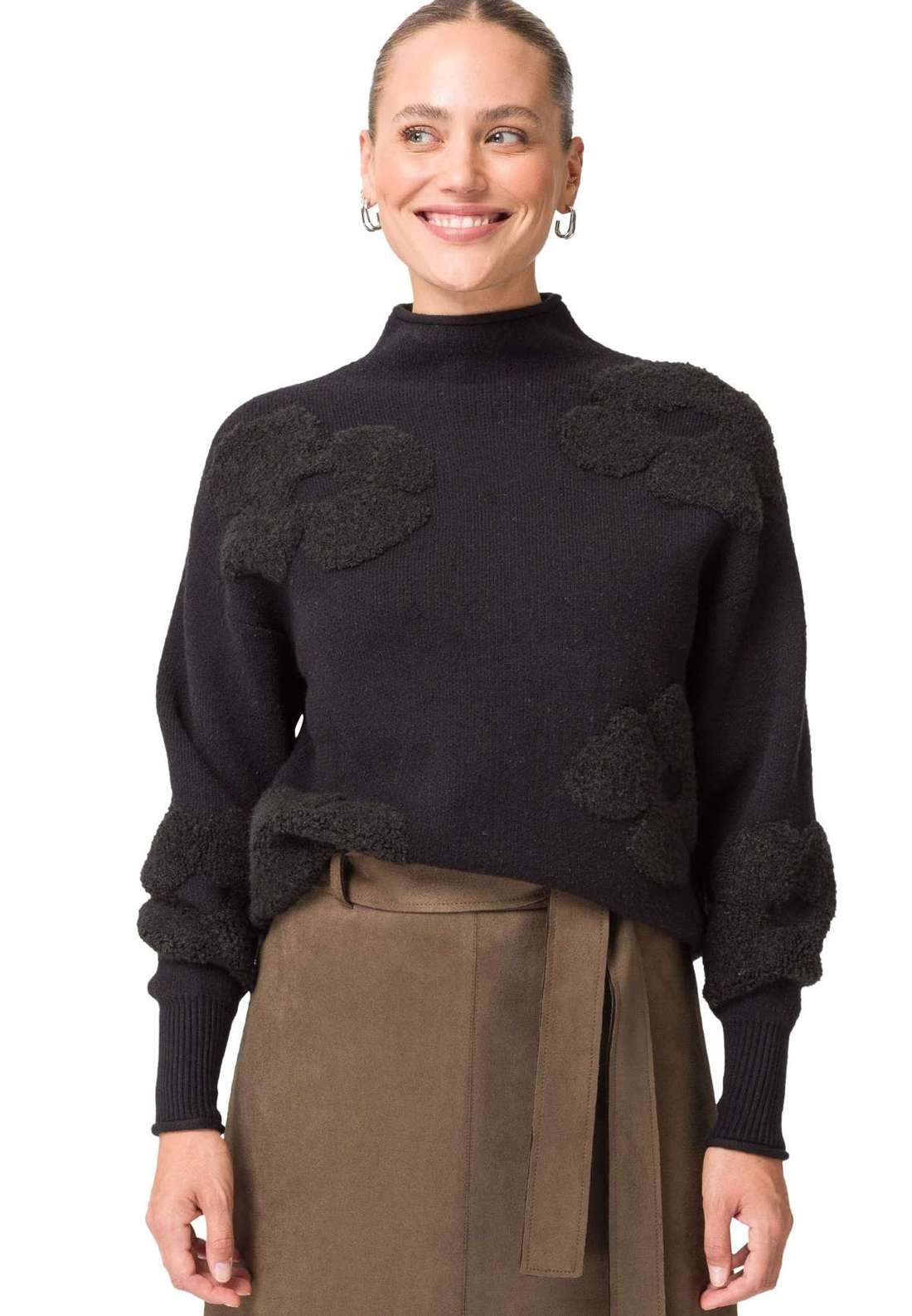 Вязаный свитер zero Pullover florales Strukturmuster