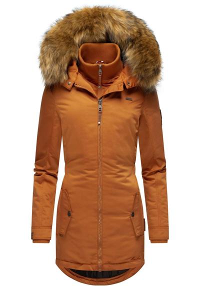 Зимнее пальто, шикарное женское полупальто с капюшоном из искусственного меха.