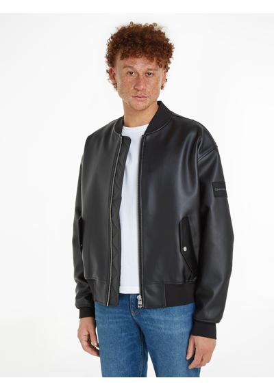 Кожаная куртка колледжа FAUX LEATHER BOMBER